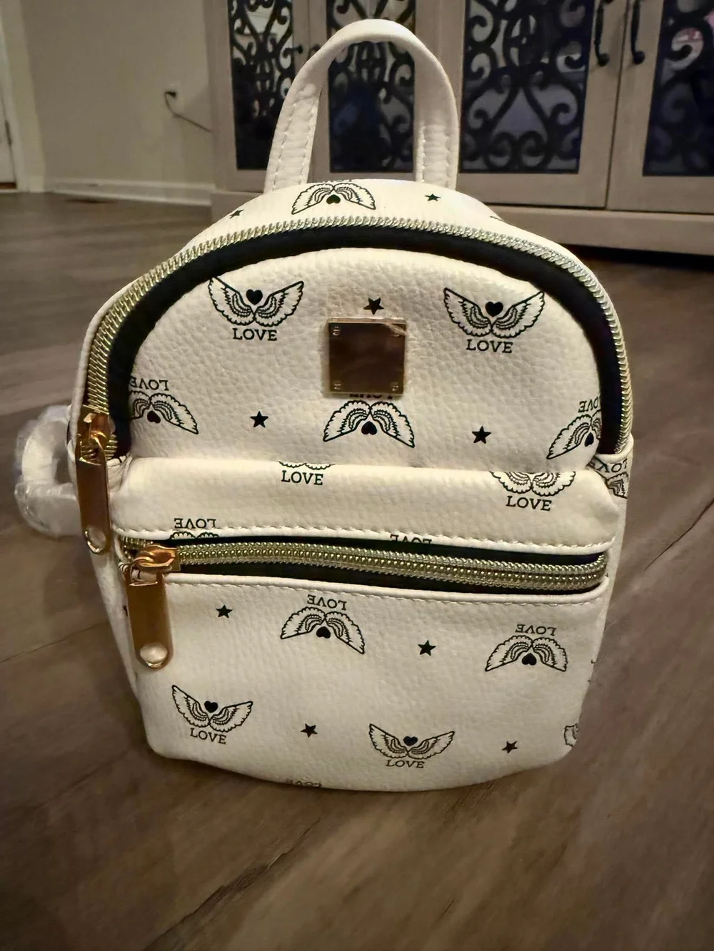 Love Angel Wings Small Mini Backpack White Claire’s NEW Girls Womens $40 MSRP